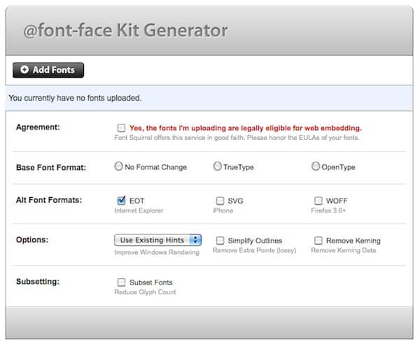 Font Face Generator