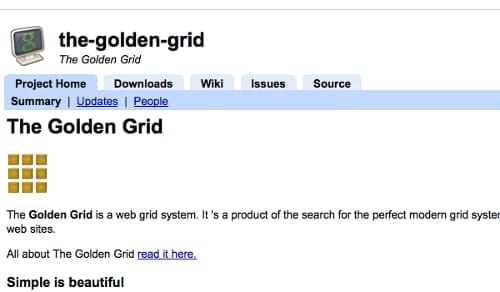 Golden Grid CSS