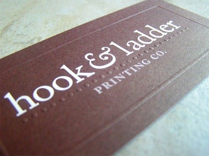 Hook and Ladder Printing Business Card