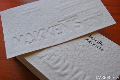 Makken's Embossed Business Card