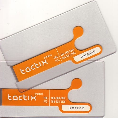 tactix plastic business card