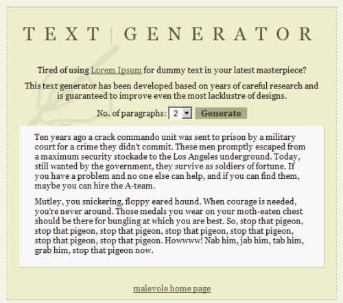 Text Generator by malevole