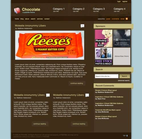Chocolate Pro WordPress Style Layout