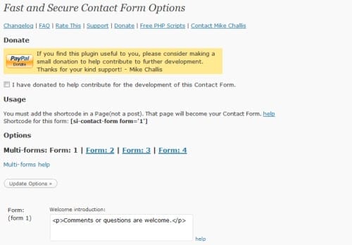 Fast and Secure Contact Form