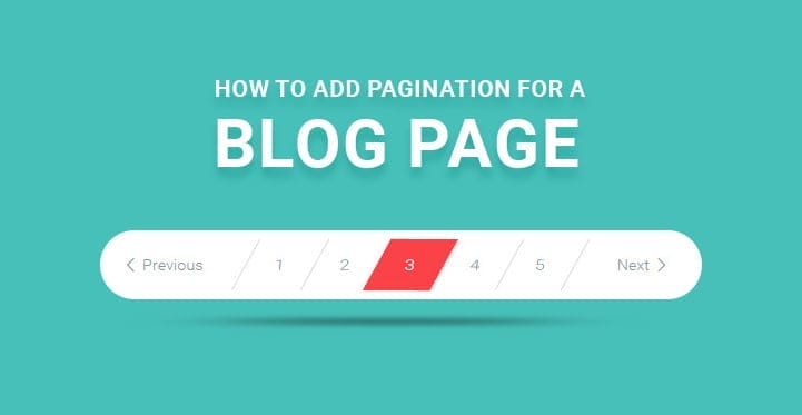 How to add pagination