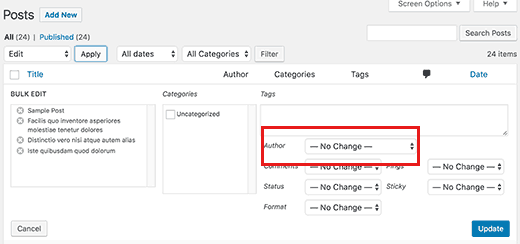 How To Change Author In WordPress