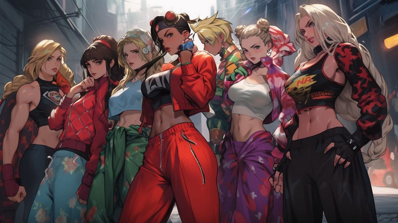 A powerful group of diverse female characters in Street Fighter.