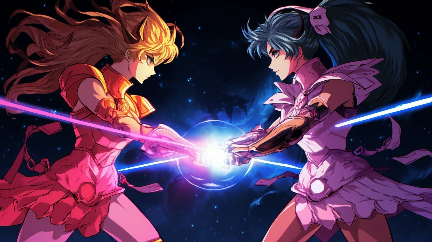 sailor moon and goku