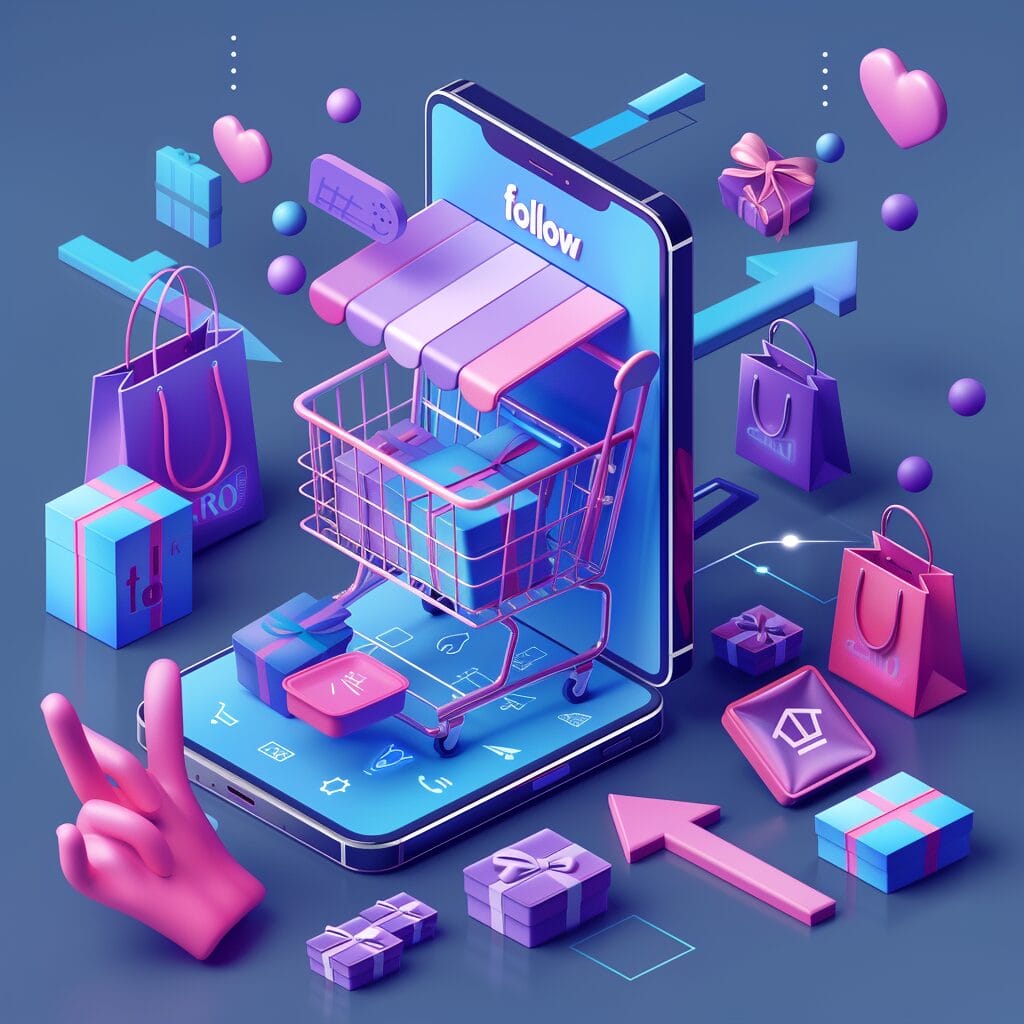 Smartphone screen exhibiting TikTok profile with product videos, a follow gesture, and shopping cart icon.  How to affiliate market on tiktok?