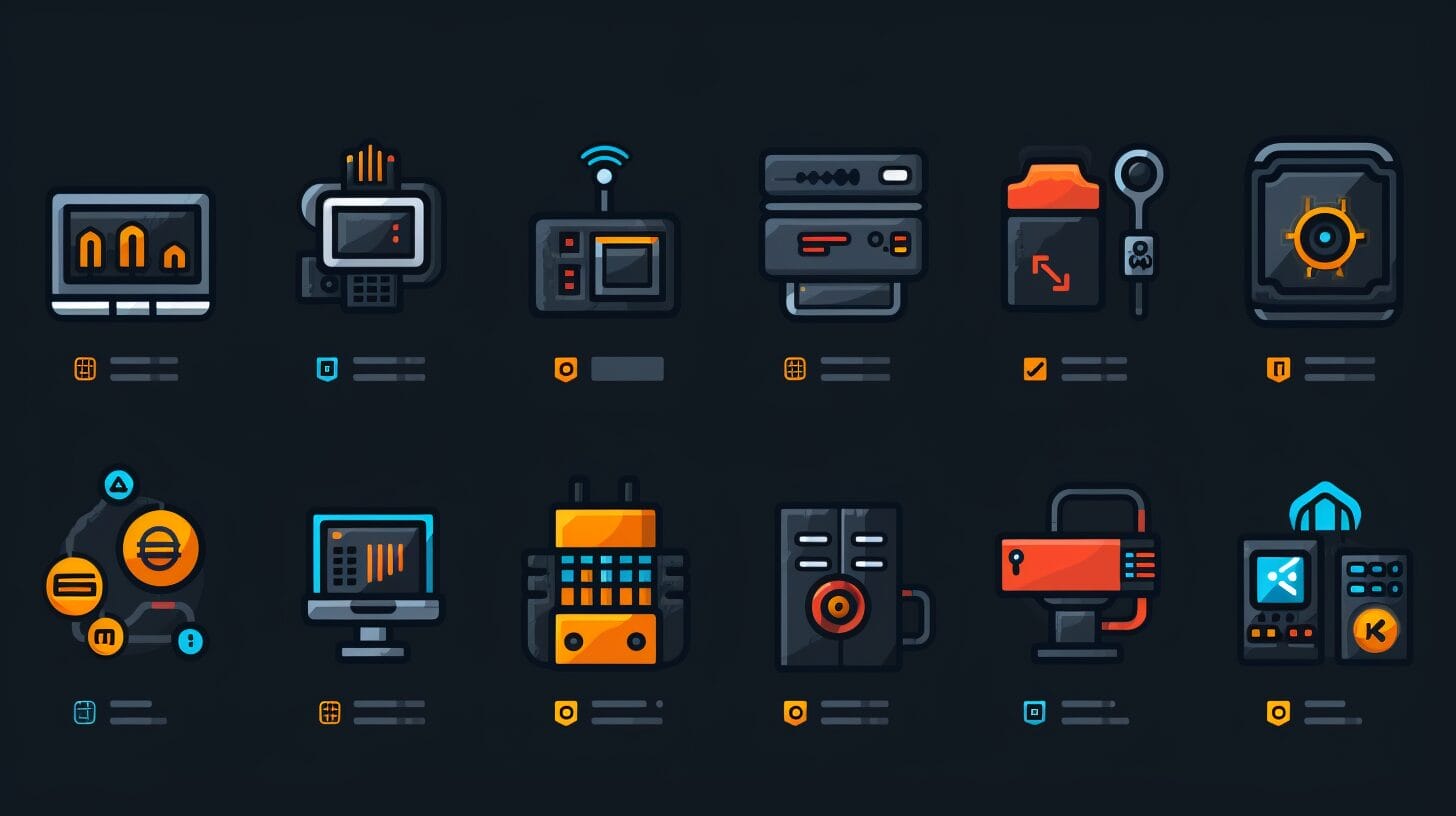 Step-by-step VPS configuration process icons.